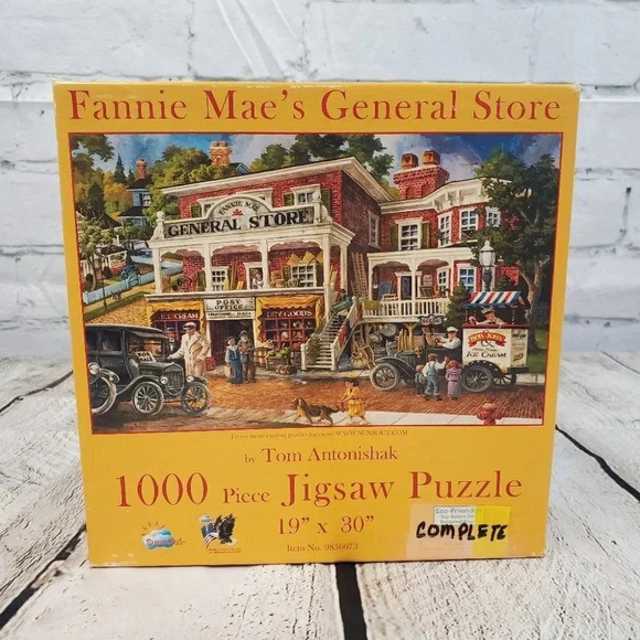 Fannie Mae's General Store 1000p Jigsaw Puzzle by Tom Antonishak - Picture 1 of 5